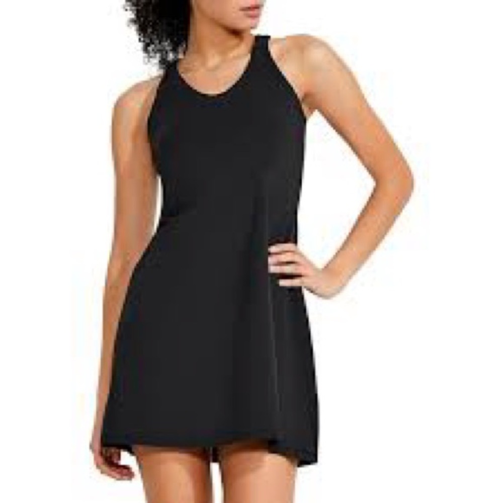 NIC+ZOE Black A-Line Racerback Active Dress